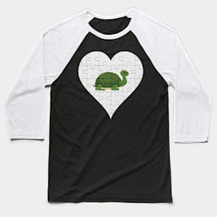 Jigsaw  Turtle Heart Design - Fish Turtle Baseball T-Shirt